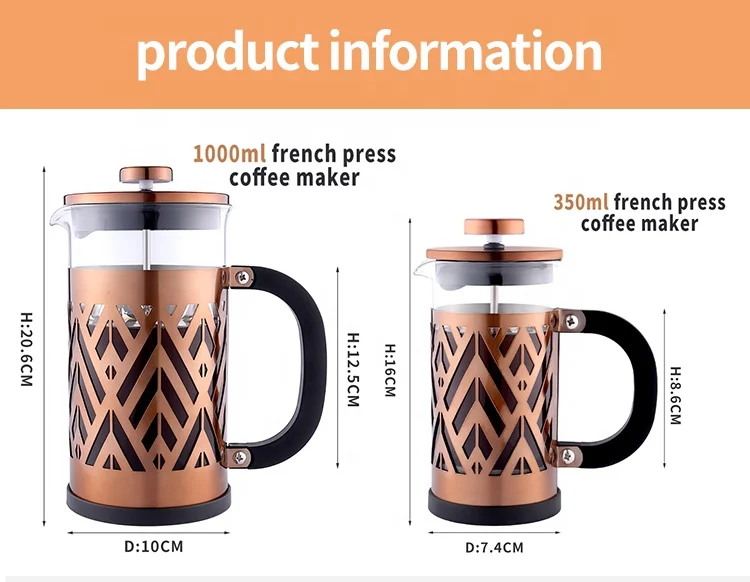 Golden French Press/CoffeeMaker-1.0Ltr