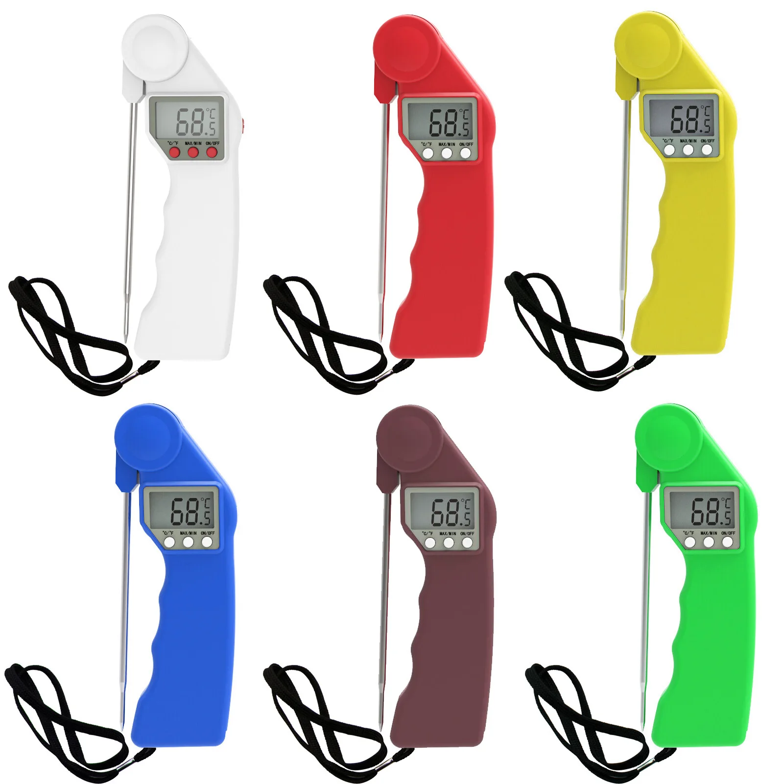 Digital Handheld Cooking Meat Thermometer Folding Food Thermometer