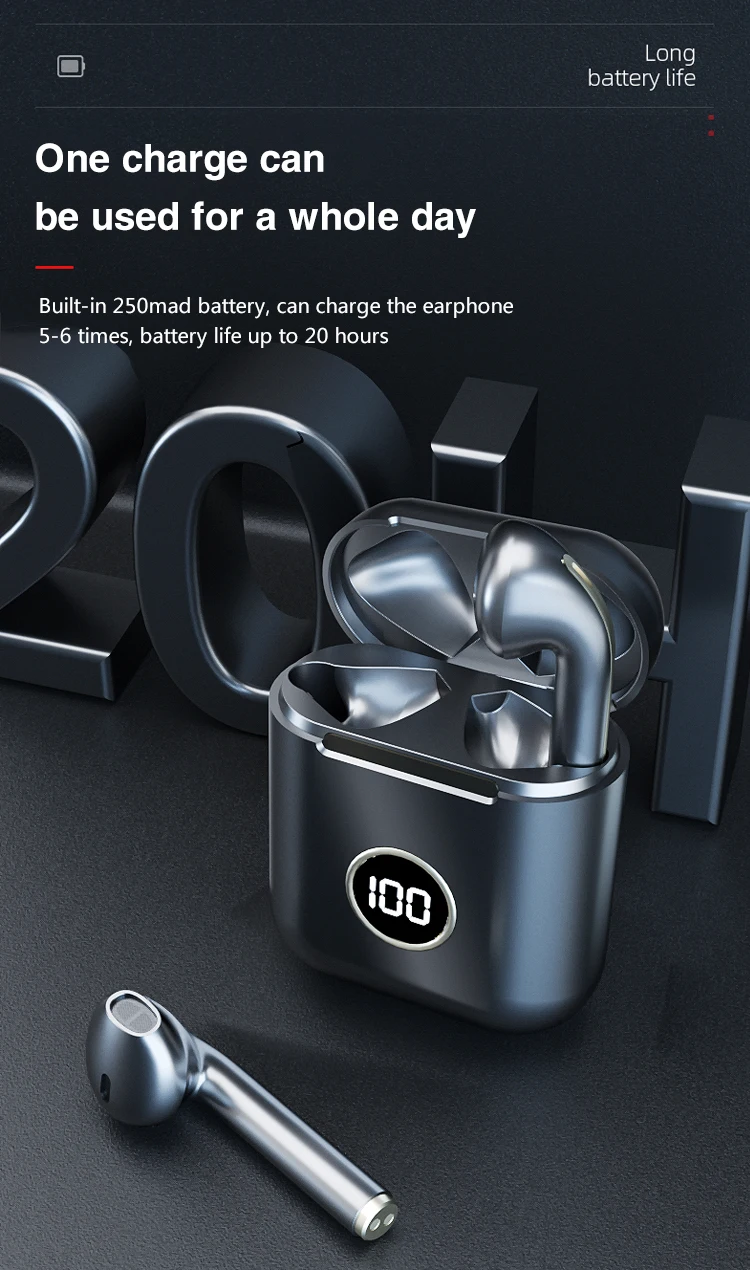 Waterproof Mini Noise Cancel Gaming Headset With Microphones Led Tws Earphone Wireless Headphones