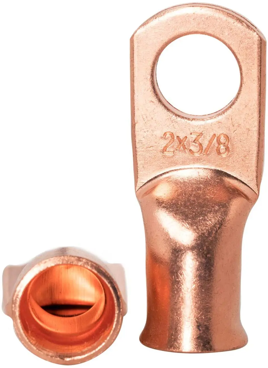 Terminale A Crimpare Ad Anello - Confezione Da 100, Blu, 12 Mm, 30A, 16-14 AWG - Connettori Ad Anello Termorestringenti, Connettori In Rame Stagnato, Terminali A Filo Isolati Ad Anello - Foto 7