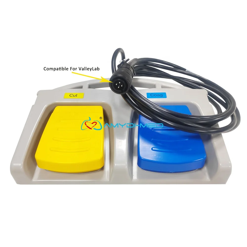 Surgical 2 Pedal FootSwitch for Valleylab ESU Instrument IPX8 Waterproof Electrosurgical Dual Surgery Unit Footswitch