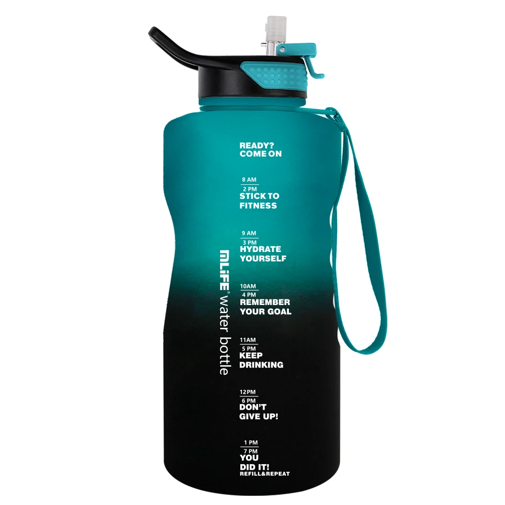 1 Gallon Fitness Water Jug Gallon 64oz 2l 2 Liter 2.2l Motivational ...