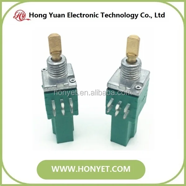 9mm vertical type dual gangs with push-lock mechanism rotary potentiometer