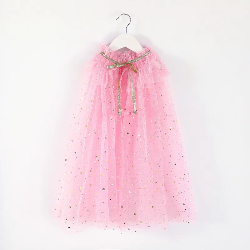 Uhnice Princess Sequin Tulle Cape Cloak for Girls Costume Dress Up Play with Accessories Uhnice Princess Sequin Tulle Cape Cloak for Girls Costume Dress Up Play with Accessories
