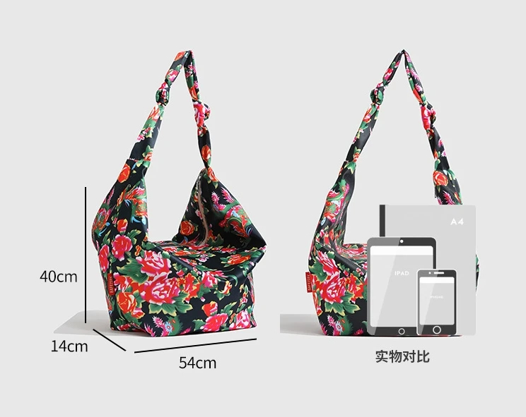 Famous Luxury Brand Canvas Shopping Bag 2024 New Fashion Flower Print   H936fde0e22a94388b7e345a317c88485g 