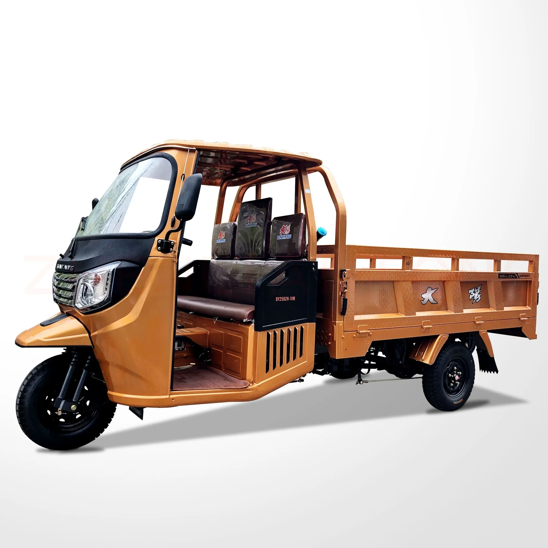 200cc Water Cooling Gasoline Engine Three Wheel Cargo Tricycle With Cabin