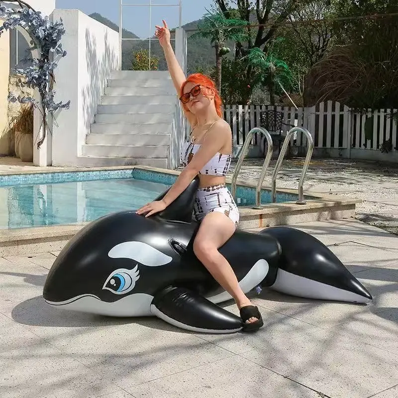 Original Factory Wholesale Floating Bed Adult Water Swimming Circle Lounger Killer Whale Floating Row