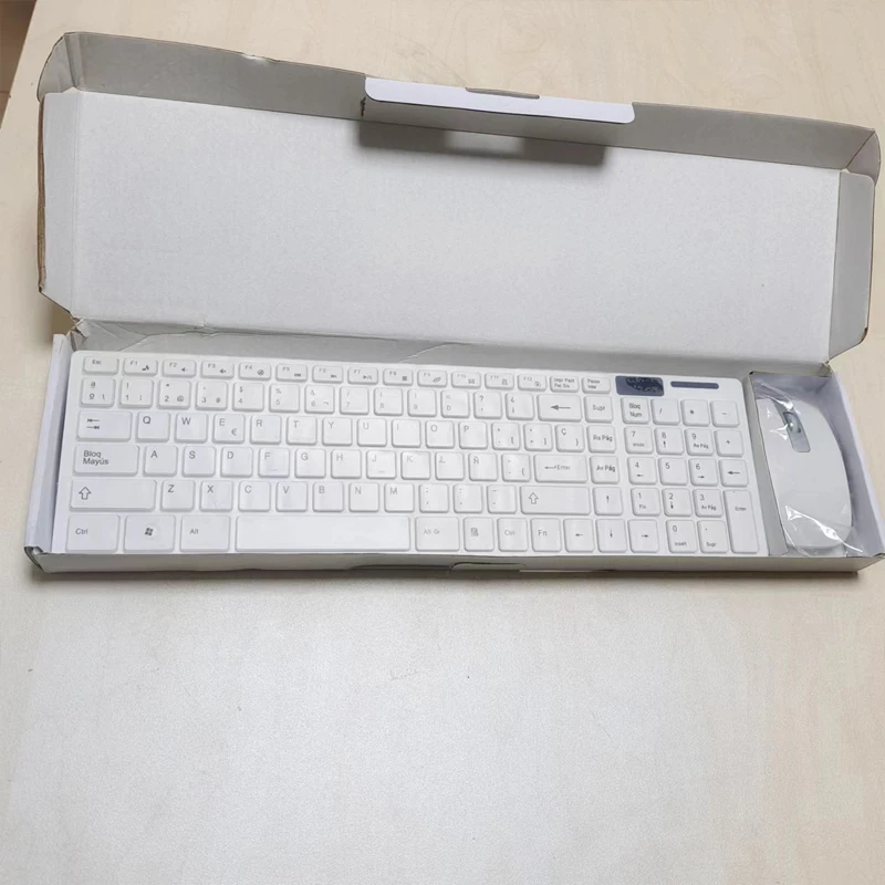 Teclado e Mouse Sem Fio Teclado Ultra-fino com Chaves