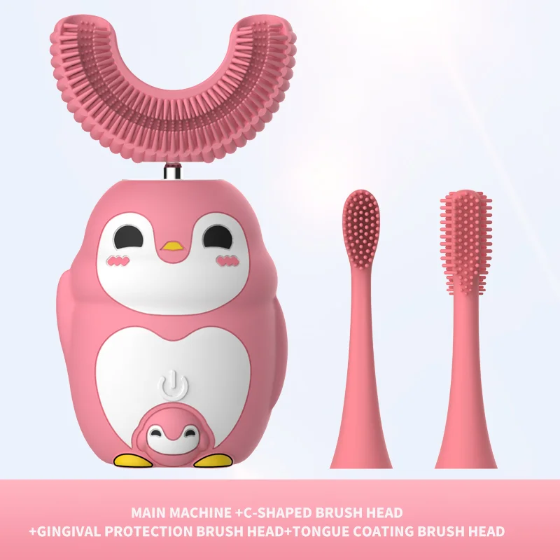Cartoon Little Elephant Toothbrush Promotion U Shaped Electric Child Toothbrush for Children