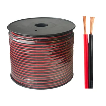 CCA Stranded Copper Clad Aluminum Speaker Wires 20awg to 10awg Flat PVC PE Insulated Roll Packing for Home Auto Systems