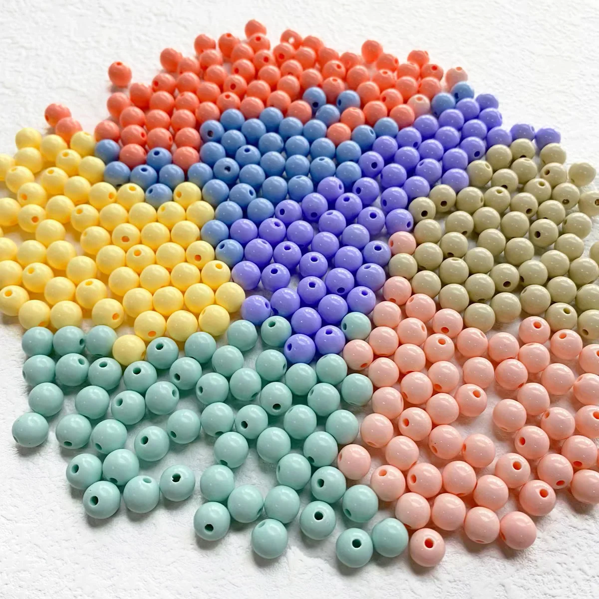YINING 200pcs/bag 10mm Acrylic Bubblegum Beads Chunky Beads Round Plastic  Loose Beads for Jewelry DIY Making Crafting Supplies