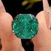 Anillo negro dorado Parra verde de tamaño ajustable