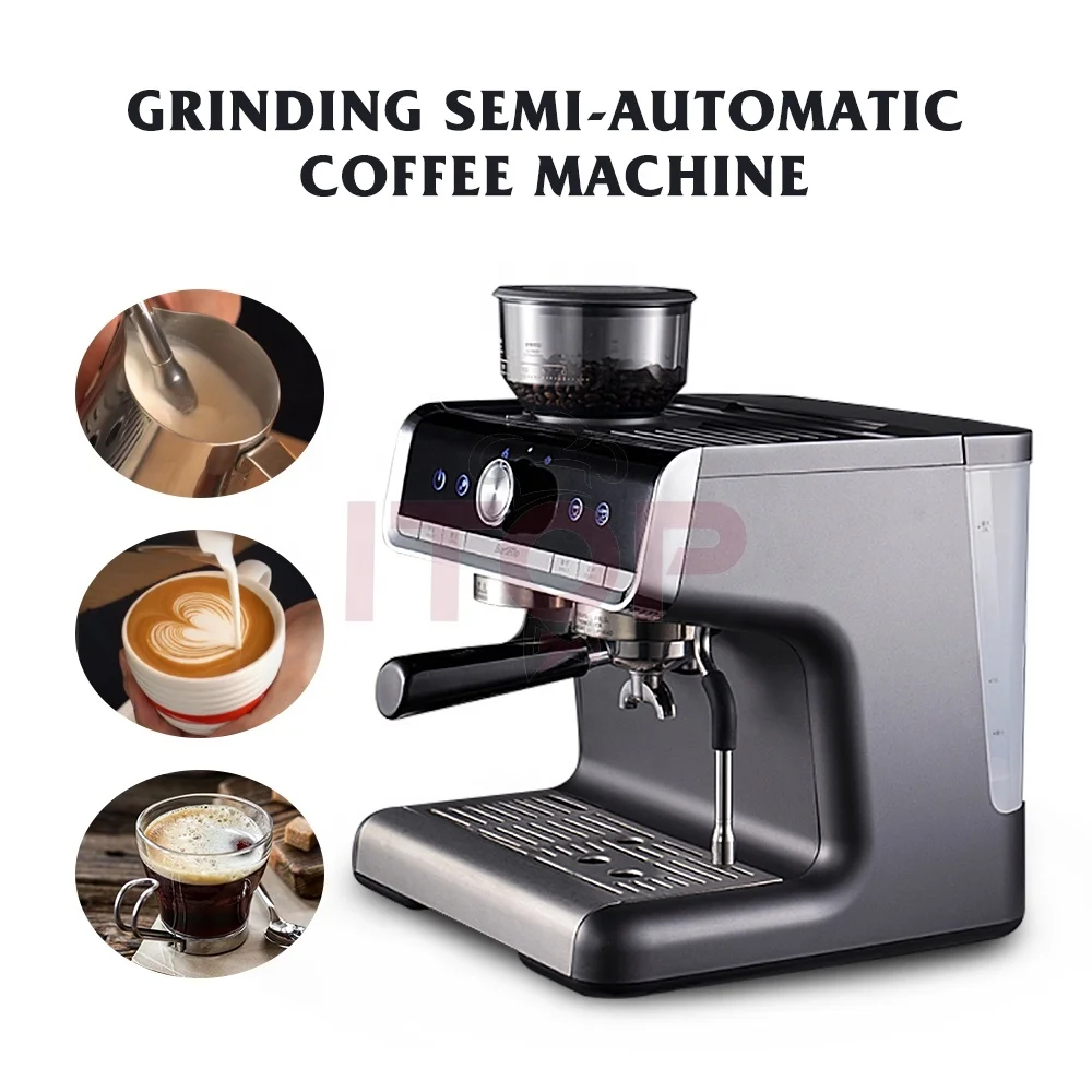 2450W 3 all in 1 Pre-soaking Coffee Machine with Coffee Grinder 15Bar  Commercial Design 58mm Handle Espresso Coffee Maker - AliExpress