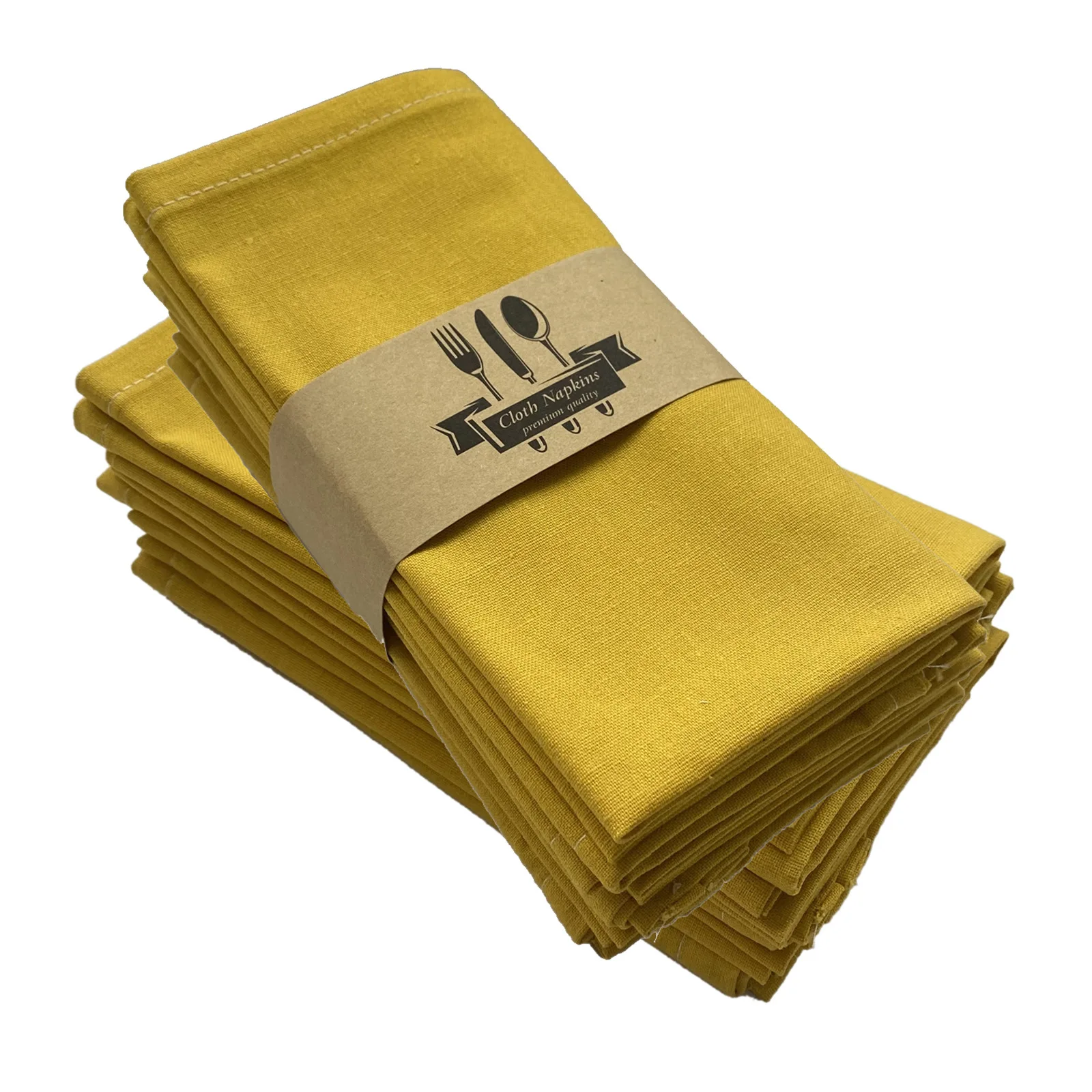 Luxury Dining Table Napkins Cloth For Wedding 16" Linen Cotton Blend