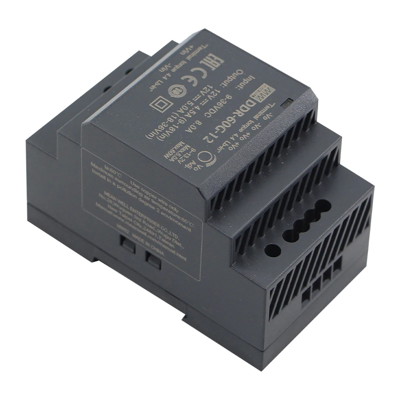 Mean Well DDR-60G-12 DC/DC Converter DIN Rail Factory Automation Power  Supply