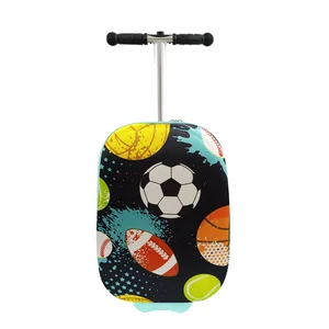 Detachable 4-in-1  Ride-On with Removable  Suitcase Luggage Body and Adjustable Handlebar Scooter Luggage