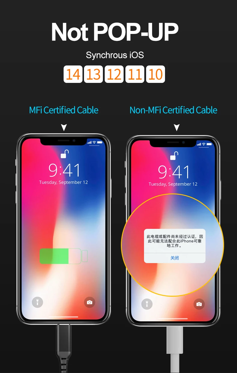 USB 케이블 오리지널 C189 칩 MFi 인증 오리지널 USB 케이블에서 8핀 케이블로 아이폰/아이패드/아이팟용으로 제작|  Alibaba.com