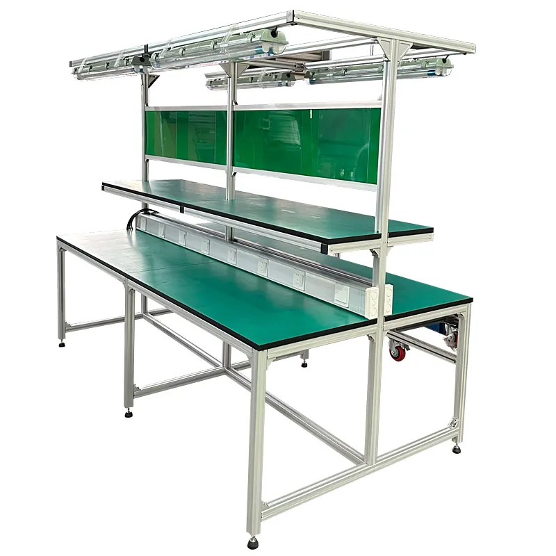 Customized Workbench Workstation Work Table Multi-function Industrial Extruded Custom Aluminium Equipment Frame Worktable