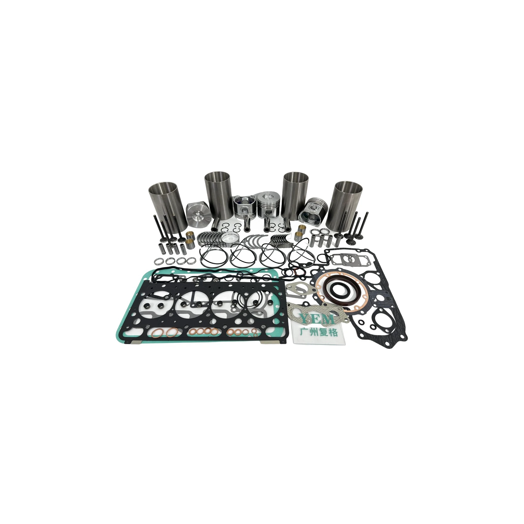 Stock Complete Rebuild Kit With Piston Ring Liner Bearing Valves Gasketss Fits for Kubota V3800 High Quality Engine Parts