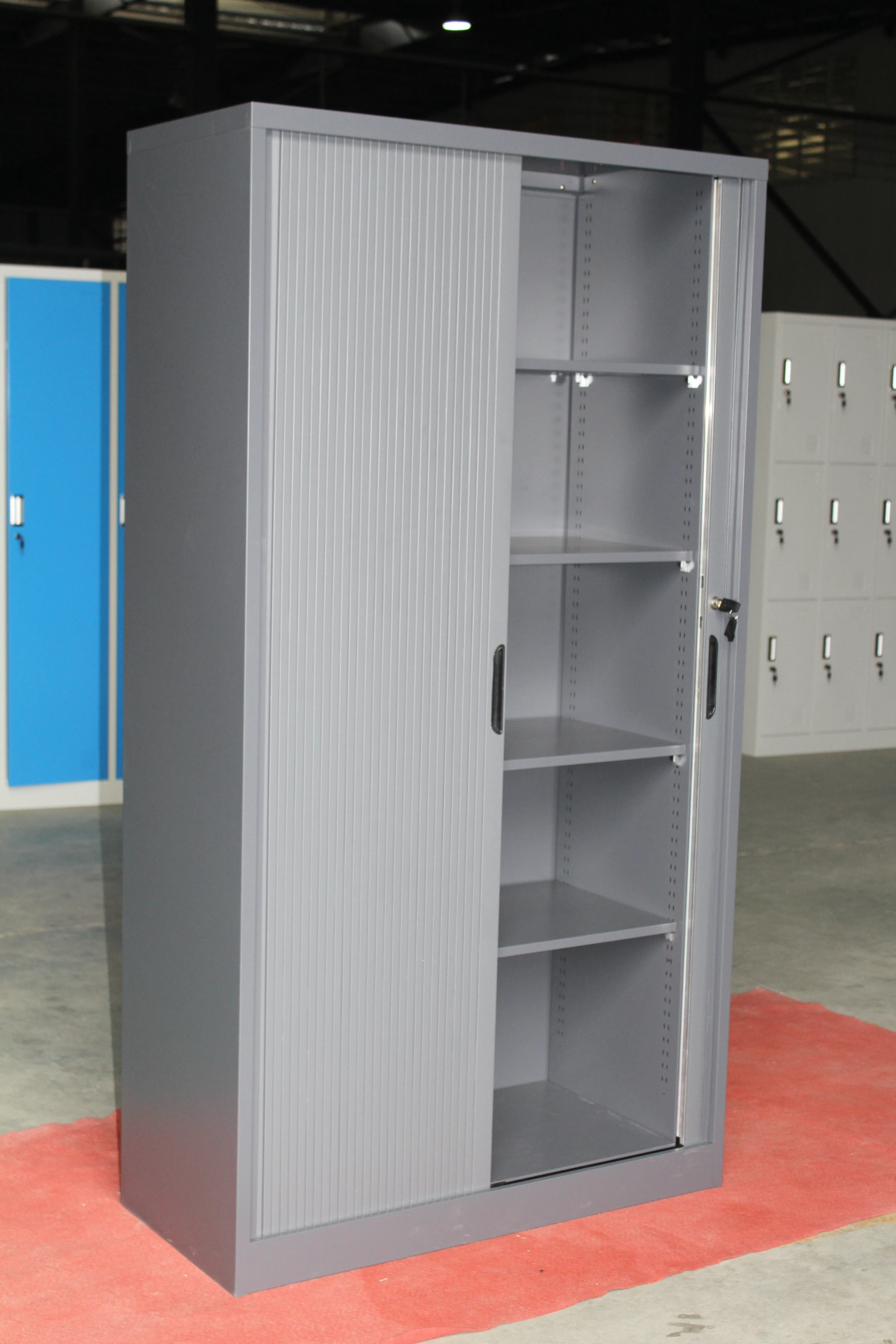 Metal sliding door file cabinet tambour door filing cabinet