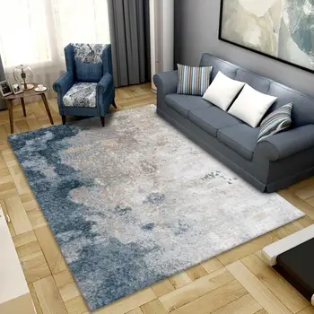 Washable Non-Slip Faux Cashmere Modern Living Room Carpet and Area Rug