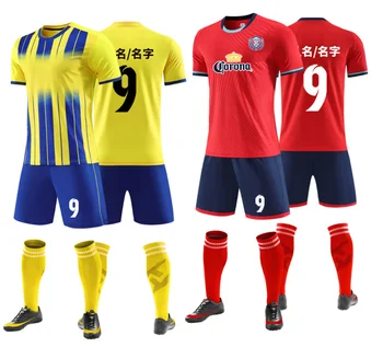 Football Jerseys 2024-2025  for Men Black Custom Sublimation Printing Uniforms Sportswear Set Team Training Soccer Jersey