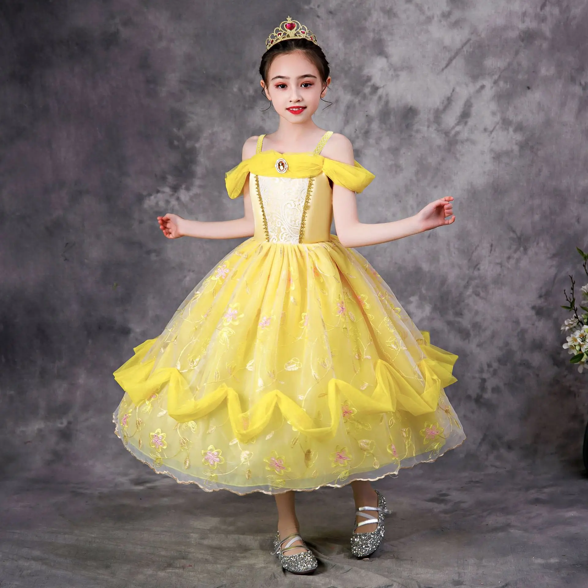 MQATZ Children's Dress Halloween Beauty and Beast Princess Baby Girl Dress  up Girl Princess Dress