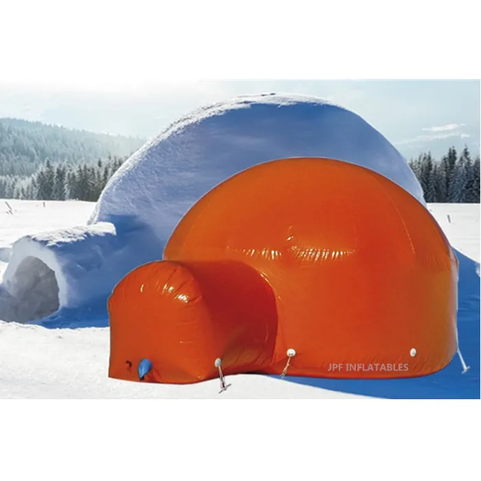 How to Make an Snow Igloo With an Inflatable Snow Igloo Marker Mold