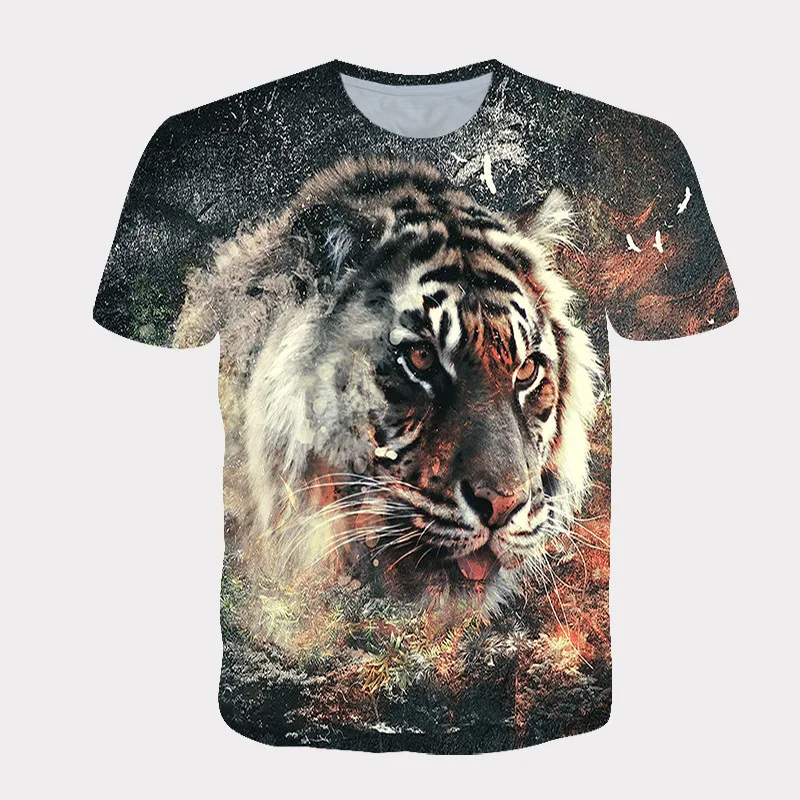  Men's T-Shirt 3D Printed Tiger Print 3Dt Shirts Short Sleeve  Casual Men's and Women's T-Shirts-S : Clothing, Shoes & Jewelry