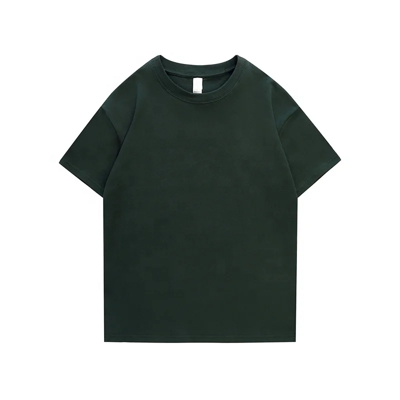 Heavy O-Neck Cotton Tshirts Simple round collar Oversized Loose Heavy Cotton Tee Tops