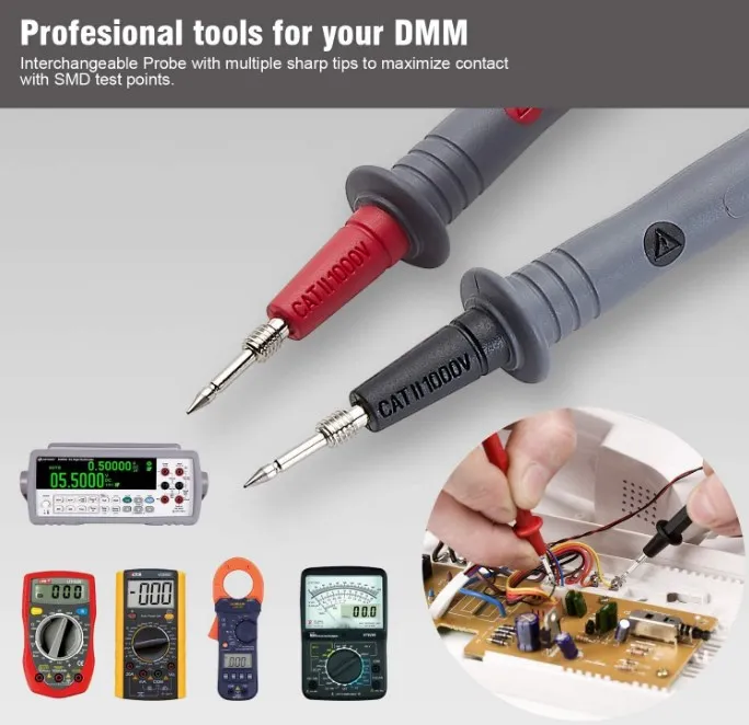 20A 1000V Multimeter Probe Test Leads Needle Pin Digital Multi Meter Lead Wire Pen Cable Kit Multi Meter Voltmeter Tester Kit