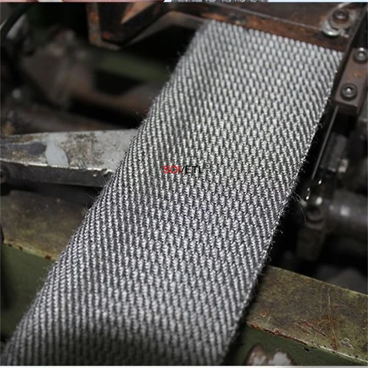 1200 Degrees Heat Resistant Webbing Anti-static Strap 316L Stainless Steel Ribbon Conductive Ribbon