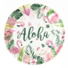 Verde e rosa: 9 pollici piatti 16 pz