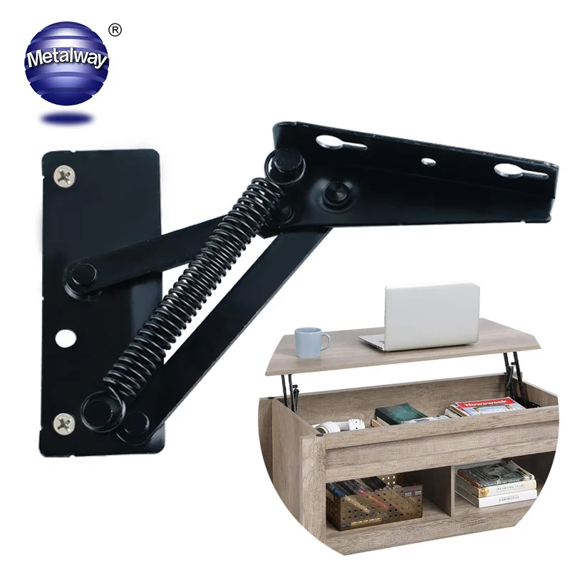 Мебельная фурнитура Регулируемая Пружина Складной кофейный столик петля металлический черный складной диван