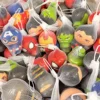 8cm hero squishy-mixed designs-slow rebound-mesh bagged
