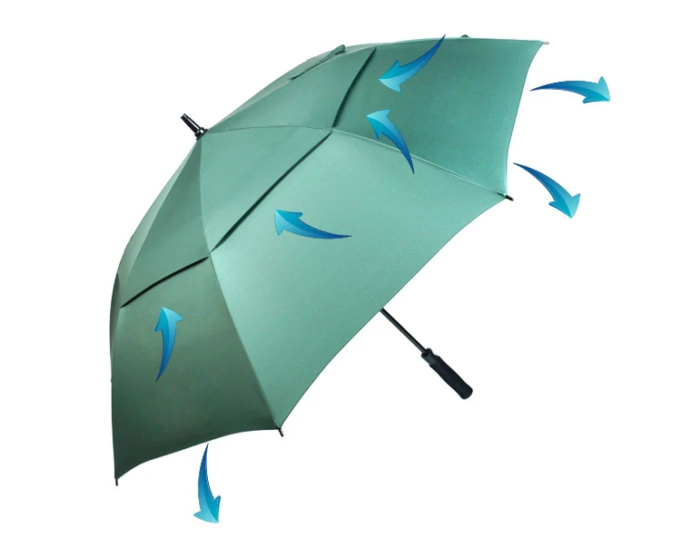 Suppliers Promotion Automatic 30 Inch Golf Umbrella Double Layer High Quality Windproof Strong