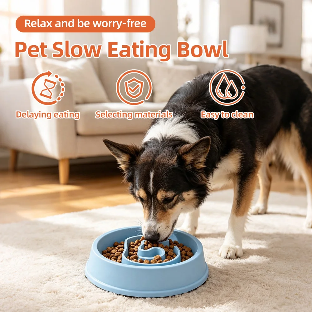 Wholesale Slow Feeder Dog Bowl Non Slip Puzzle Bowl Interactive Bloat  - product detail 2