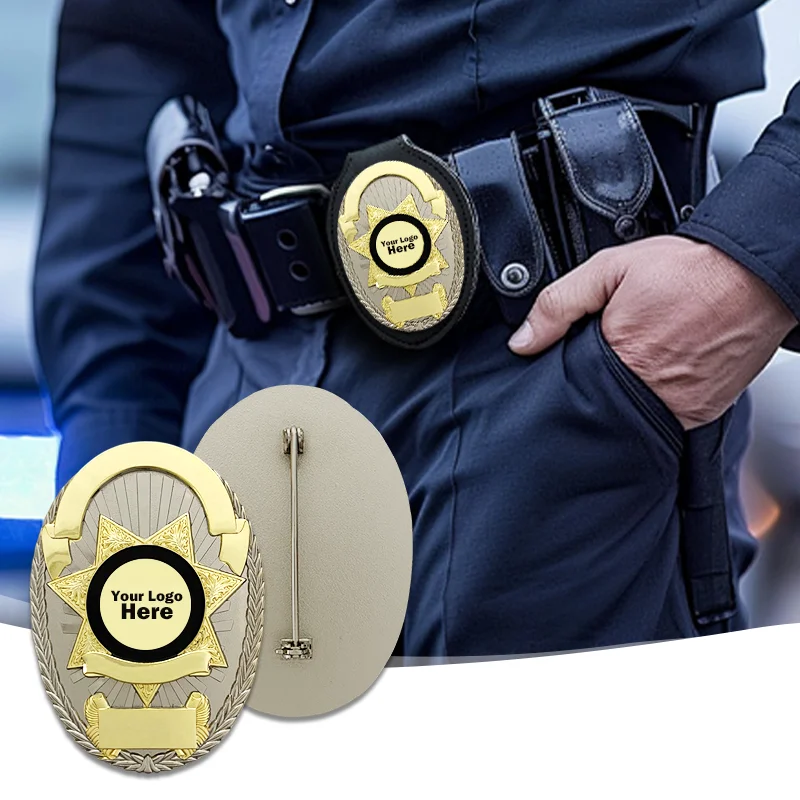 Custom Metal Private Security Guard Badge Nypd Investigation Cop Holder Dea Fire Firefighter Chaplain Custom Security Poli Badge