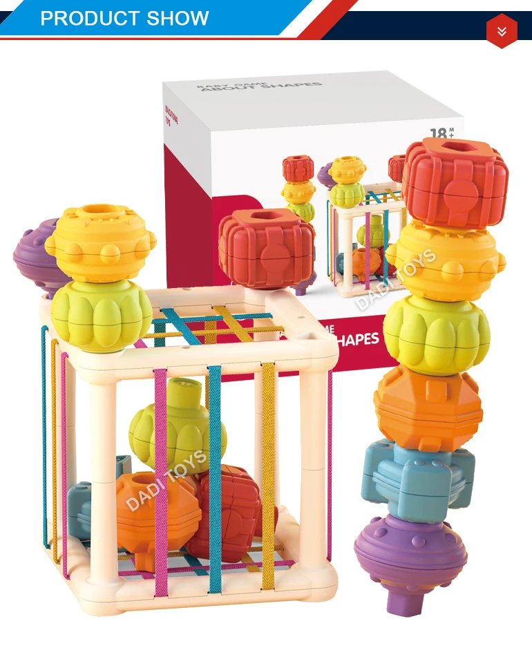 Montessori Educational Sensory Toys Shape Sorter Baby Blocks Colorful