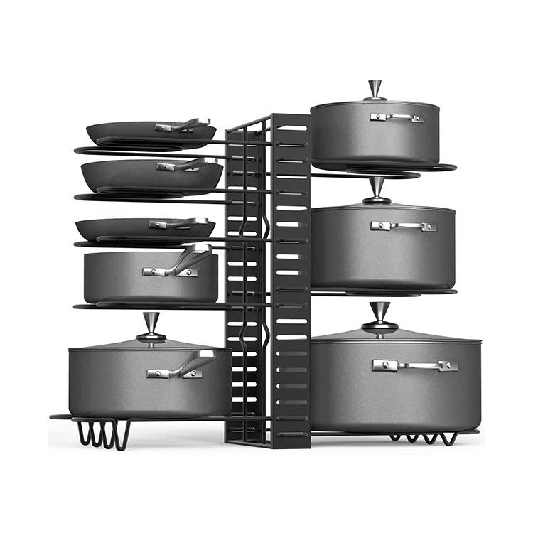 Pan Storage Rack Kitchen Organizer Pan Rack Holder With Double Sided