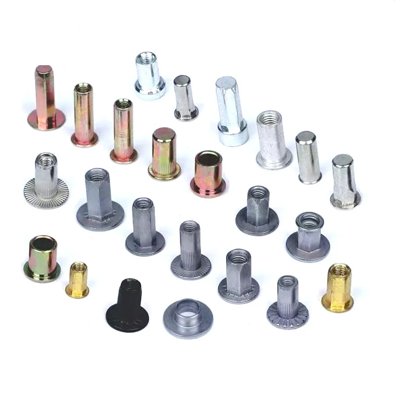 M12*25 Steel Blind Rivet Nut Hexagonal Body With Reduced Head Knurled