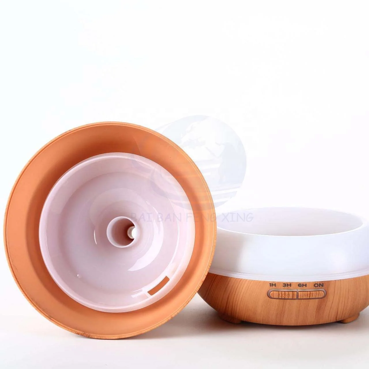Air Diffuser Wood Grain Home Bedroom Hotel Ultrasonic Essential Oil Spray Humidifier Mute Fog Capacity Light 3