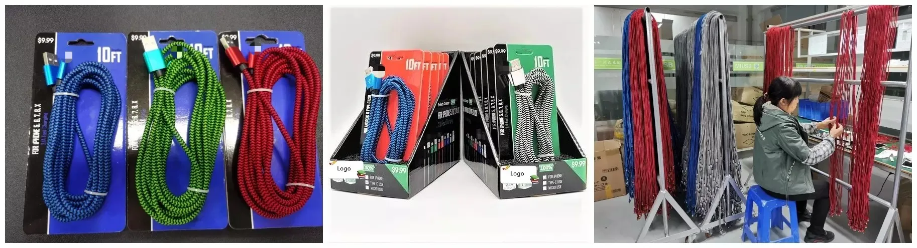 OEM Price Best Selling Fast Charging USB Cable 10FT Nylon Braided Micro USB Cable Charging Data Cable - ANKUX.COM