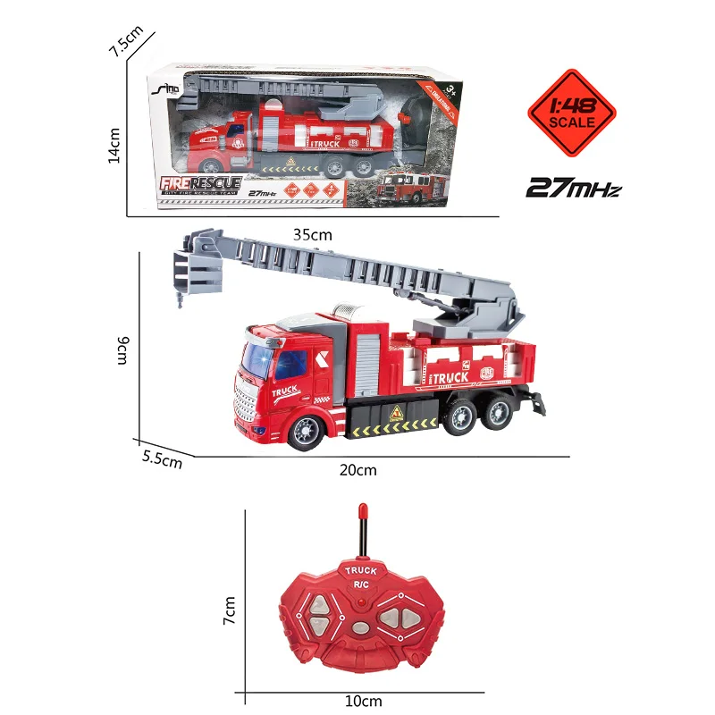 Best Choice Products Remote Control Fire Trucks Toy Rc Cars With Led