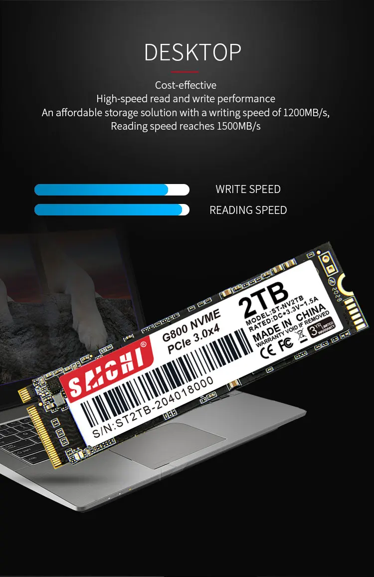 Saichi Nvme Pcie 3.0x4 128gb/256gb/512gb/1tb/2tb Ssd For Laptop/desktop ...