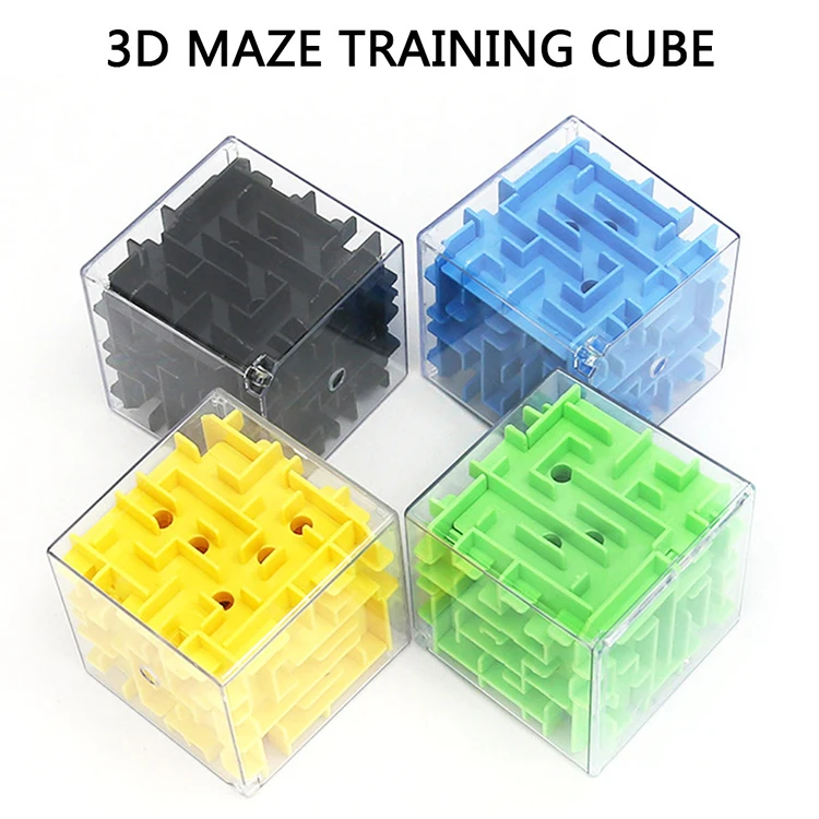 Kids 3D Game Box Beads Play Maze Magic Puzzle Cube Rolling Ball Game for Christmas Gift