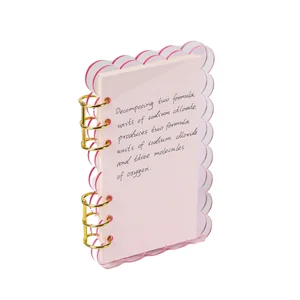 Budget-Friendly A6 DIY Spiral Notebook Clear Transparent Dashboard Frosted PVC 6-Hole Acrylic Binder Loose-Leaf for School Use