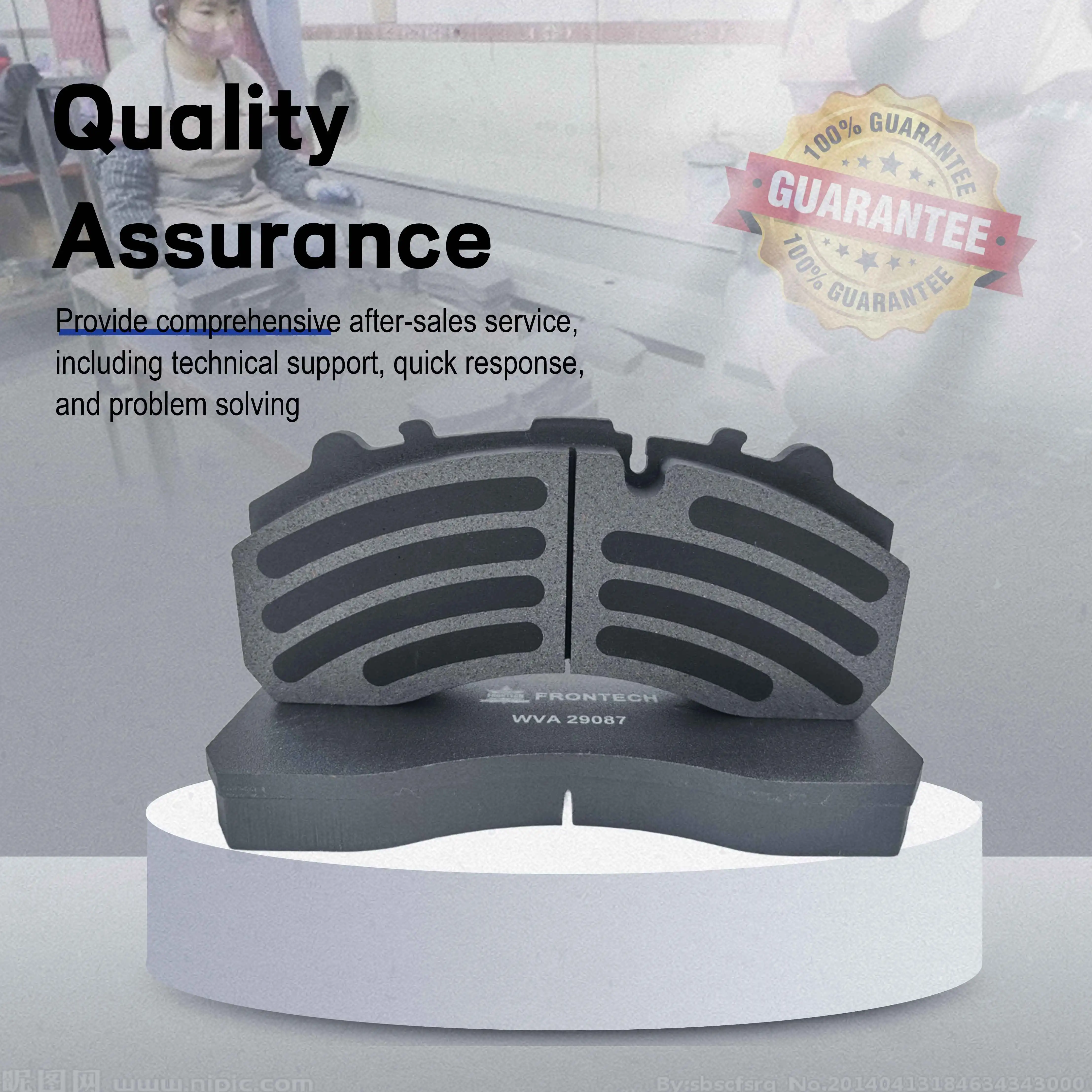 High-Quality Frontech Ceramic Front and Rear Truck Brake Pads for Toyota Mercy Kinglong Yutong Hyundai Suzuki Buses Vehicles