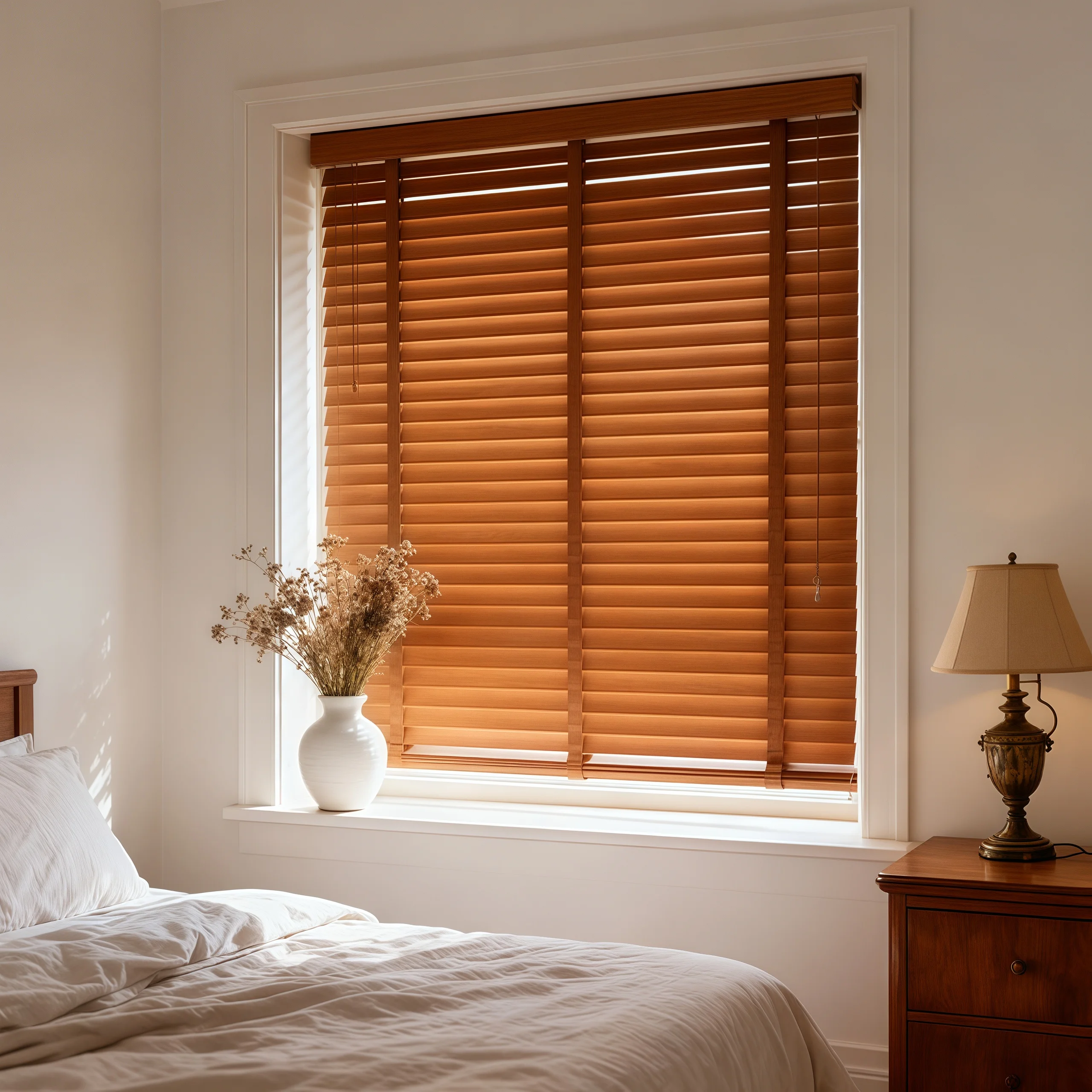 High Quality Custom Paulownia Wooden Blinds - Lightweight Durable Window Treatment with Custom Size/Color