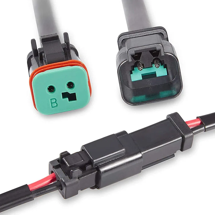 DT06-2S/DT04-2P DT autostekker met 16AWG kabel, Duitse stekker, 2 DT06-2S/DT04-2P DT autostekker met 16AWG kabel, Duitse stekker, 2